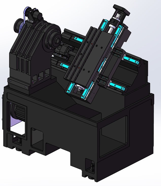 Bản 3D vẽ máy tiện