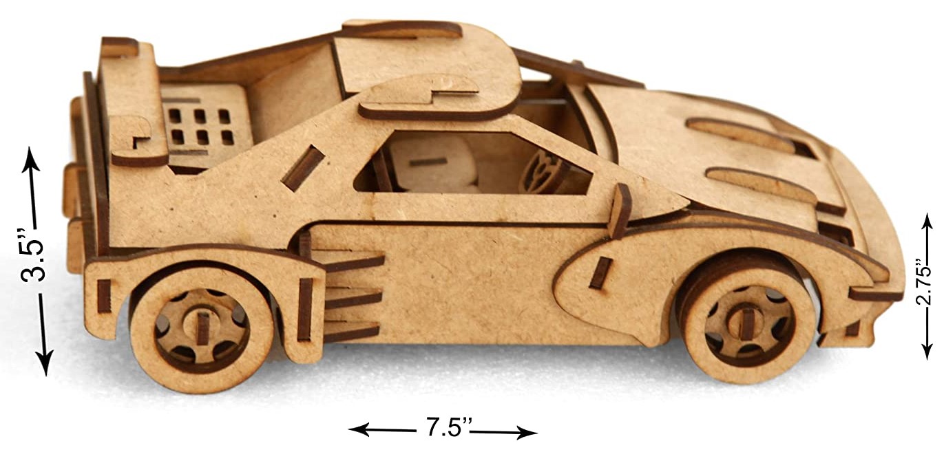 Xe đua 3D Puzzle Sport Toy Car Câu đố bằng gỗ Ô tô