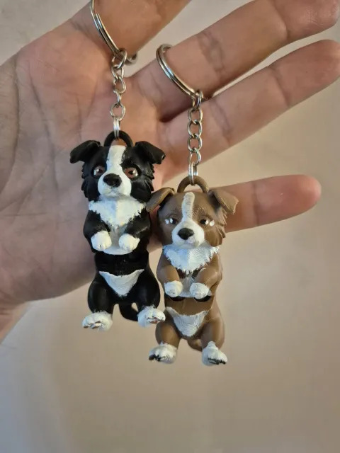 Móc khóa hình chú chó Border Collie