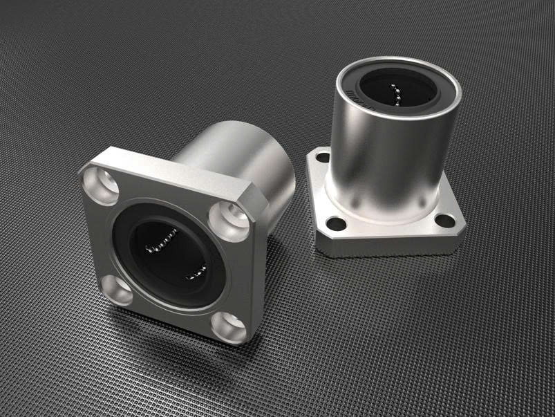 CON TRƯỢT TRÒN LMK Bạc trượt Tuyến tính có Mặt Bích Vuông LMK 20UU, Dùng cho Trục 20mm (CK 020)