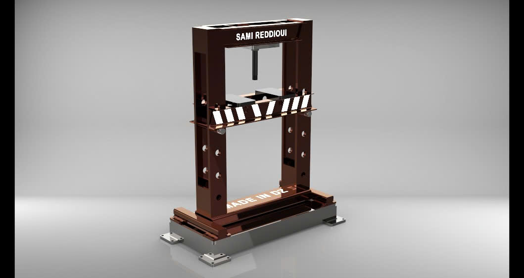 Bản vẽ 3D Máy ép thủy lực  (TL32)