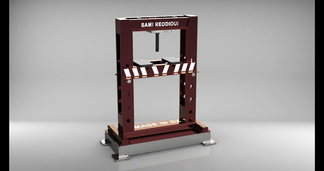 Bản vẽ 3D Máy ép thủy lực  (TL32)