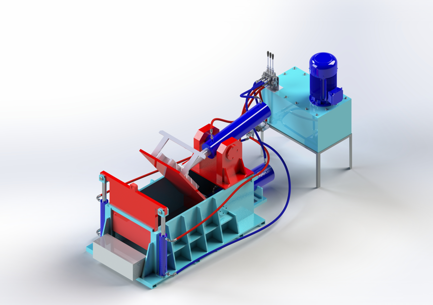 Bản vẽ 3D máy ép thủy lực (TL 044)