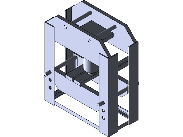 Bản vẽ 3D máy ép thủy lực (TL  040)