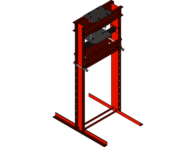 Bản vẽ 3D Thiết kế máy ép thủy lực sử dụng SolidWorks 2019 (TL 052)