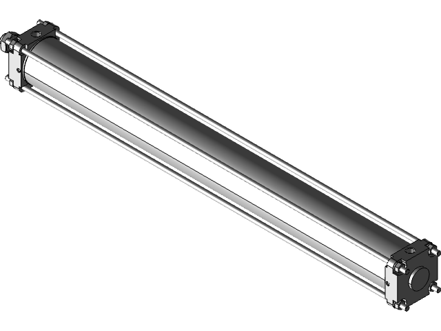 Bản vẽ 3D Xy lanh khí nén 100 X 1000  (TL 066)