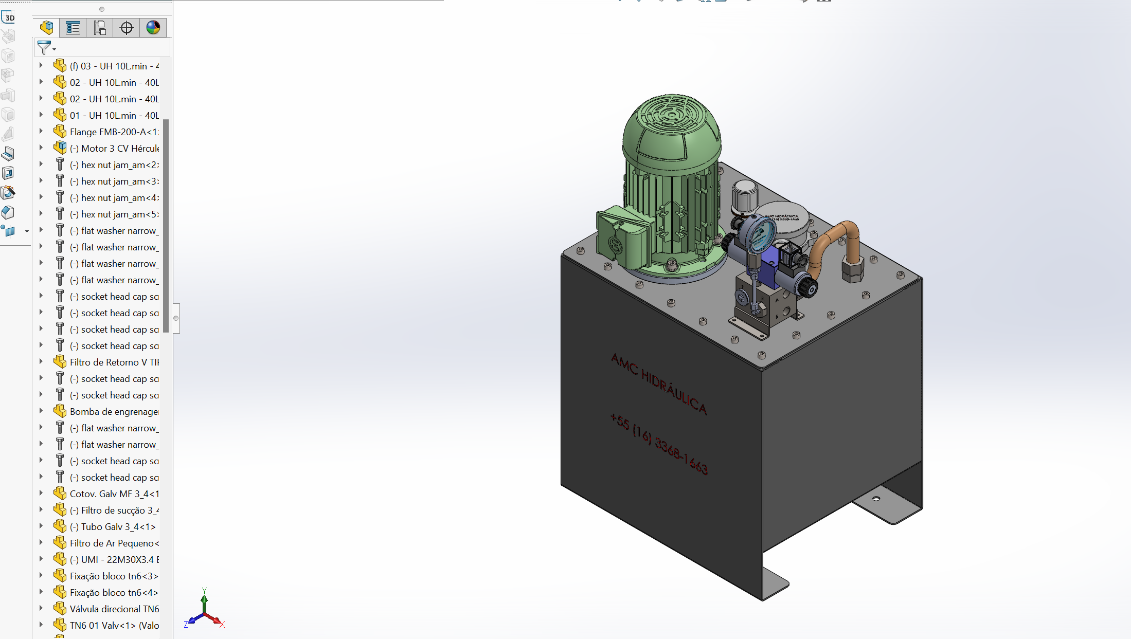 Bản vẽ 3D Nguồn thủy lực (TL 086)