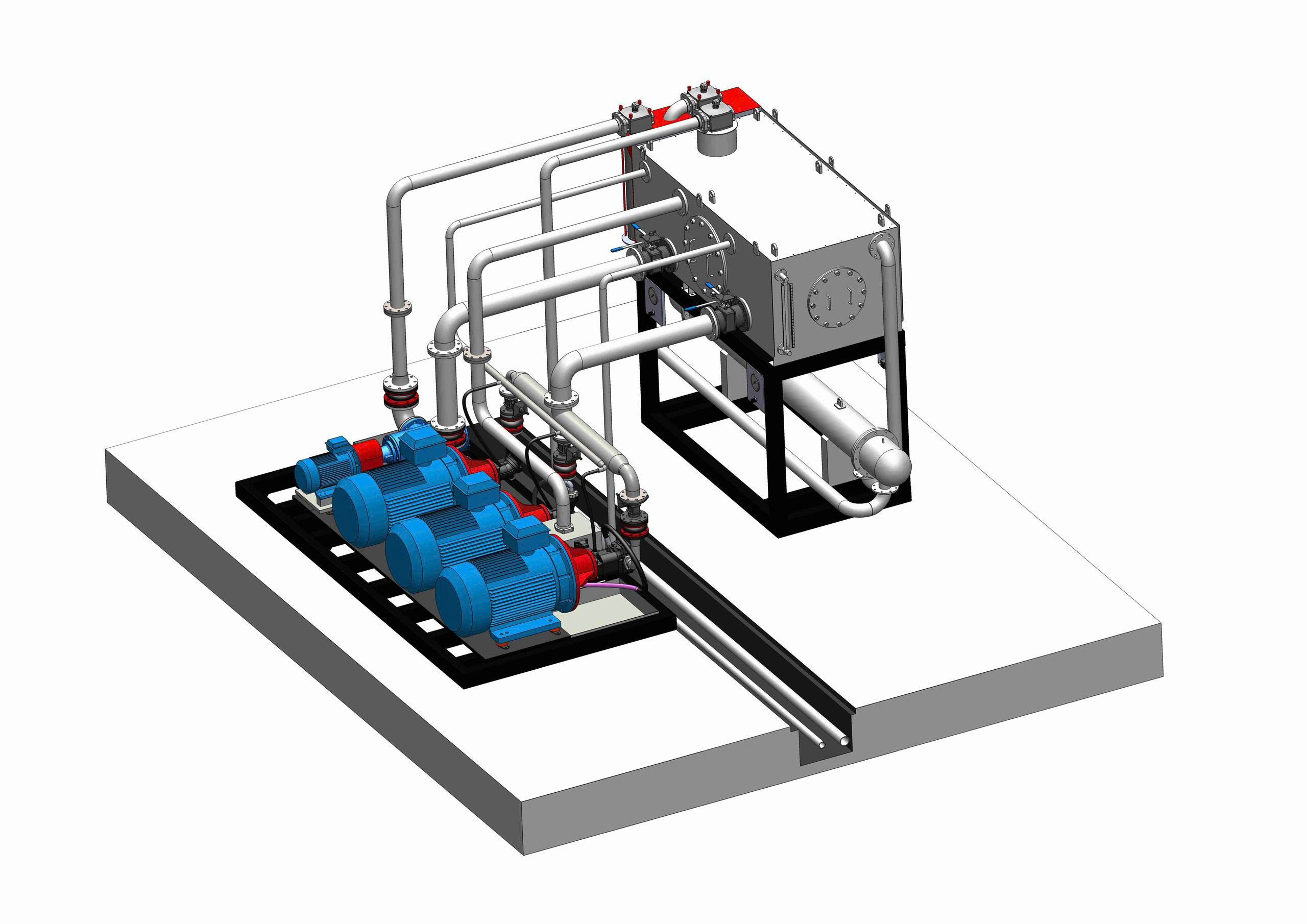 Bản vẽ 3D Bộ nguồn thủy lực (Hydraulic Power Pack) 330 kW (TL 0109)