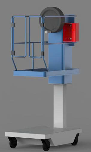 Cầu nâng thẳng đứng 2 mét chạy bằng nguồn điện tự cấp (TL 0145)