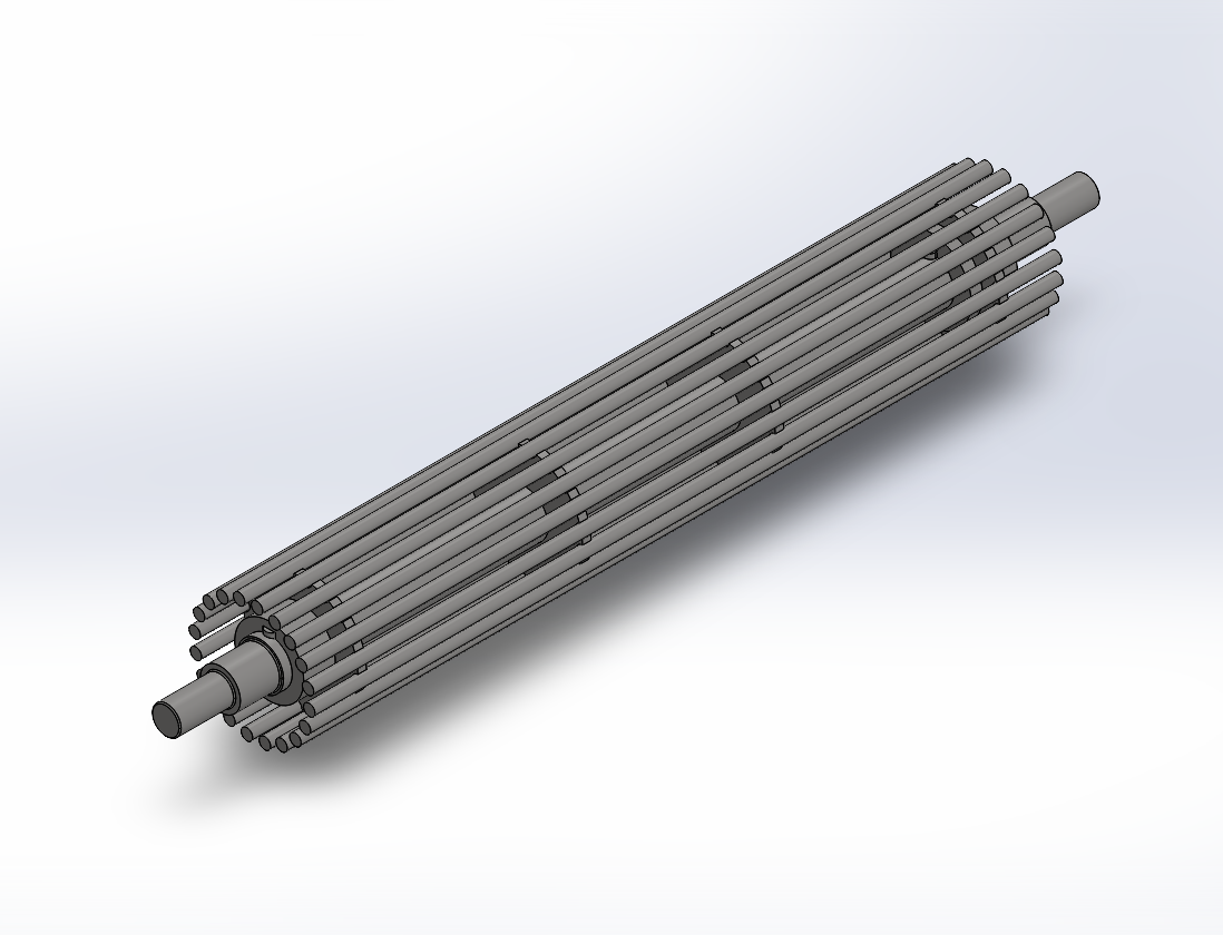 BẢN VE 3D BĂNG TẢI Conveyor Roller with metal rods (CN 059)