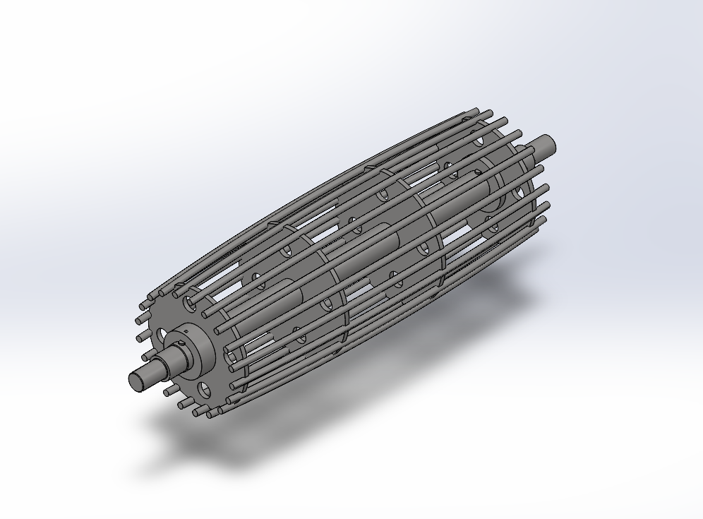 BẢN VE 3D BĂNG TẢI Conveyor Roller with metal rods (CN 060)