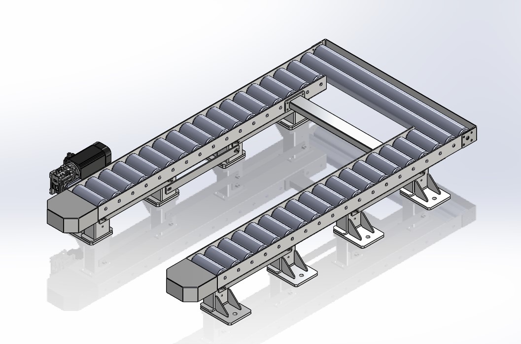 BẢN VE 3D BĂNG TẢI Roller conveyor (CN 063)