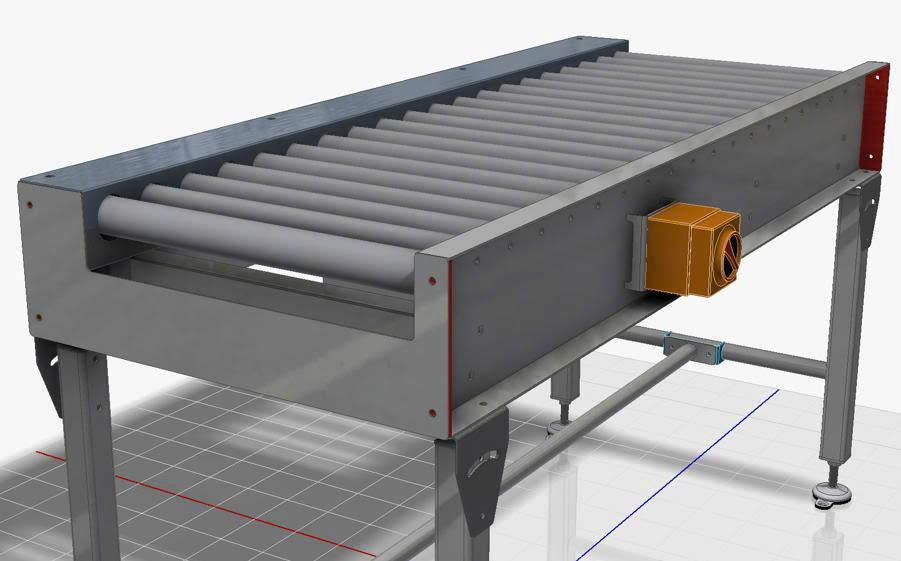 BẢN VE 3D BĂNG TẢI Chain driven roller conveyor (CN 043)