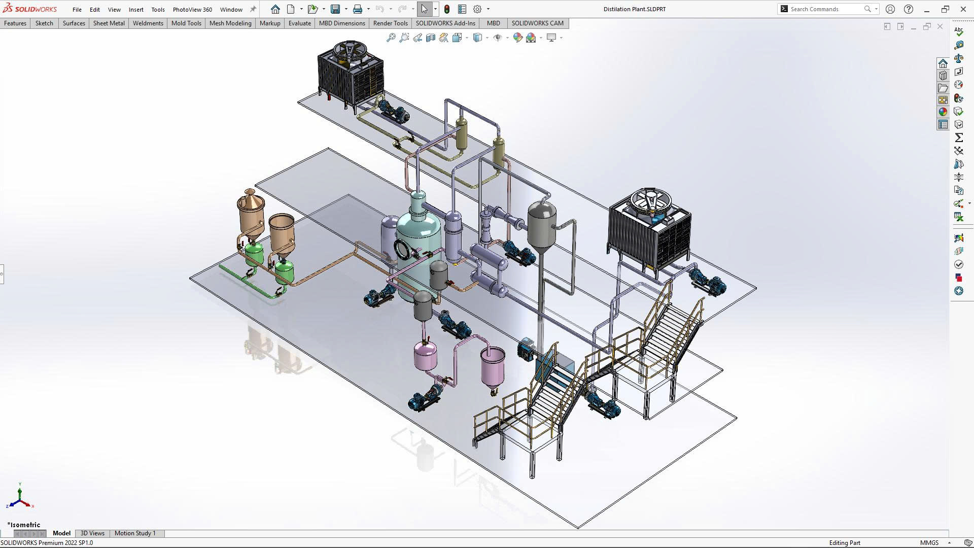 Nhà máy Chưng cất (Thiết bị Chưng cất) dùng trong Quy trình Sản xuất Xà phòng Distillation Plant for Soap Process