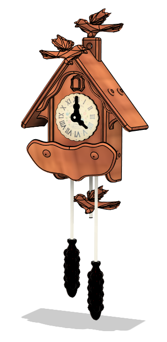 Đồng hồ chim cu kiểu nhà búp bê (DG 18)