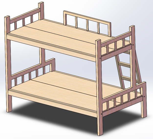 Giường tầng gỗ tự nhiên (DG 54)