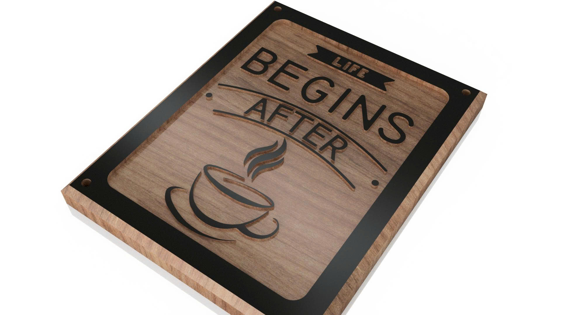 Biển chữ “Cuộc sống bắt đầu sau khi uống cà phê” (DG 104)