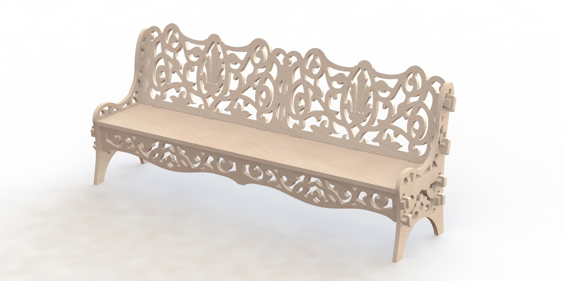 Ghế băng plywood có tựa lưng cho sân vườn (DG 116)