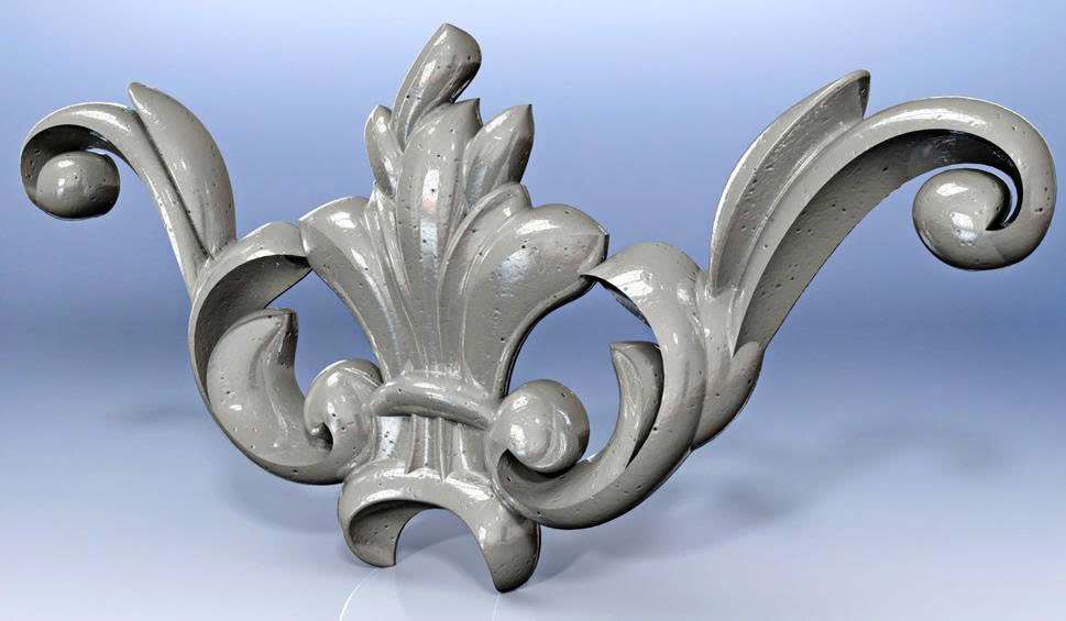 Hoa văn góc chạm khắc UR-01 (DG 168)