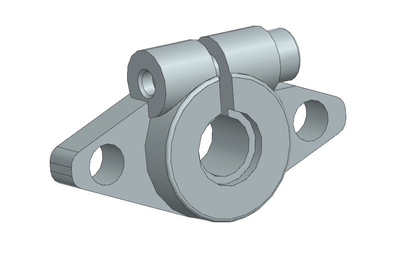 Gối đỡ trục VL Nhôm (SHF) Ø3–Ø50 (GĐ 12)