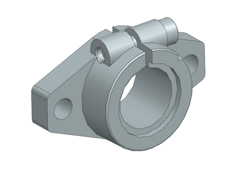 Gối đỡ trục VL Nhôm (SHFD) Ø8–Ø30 (GĐ 13)