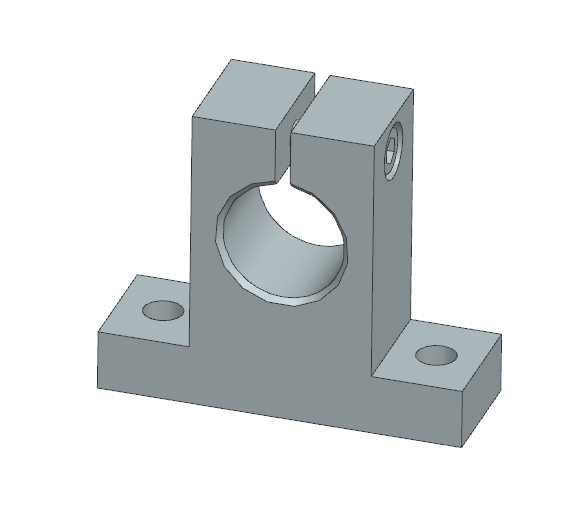 Gối đỡ trục dạng chữ T VL Nhôm (SHA) Ø8–Ø40 (GĐ 37)