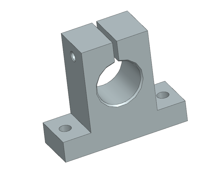 Gối đỡ trục dạng chữ T VL Nhôm (SHAKD) Ø3–Ø50 (GĐ 38)